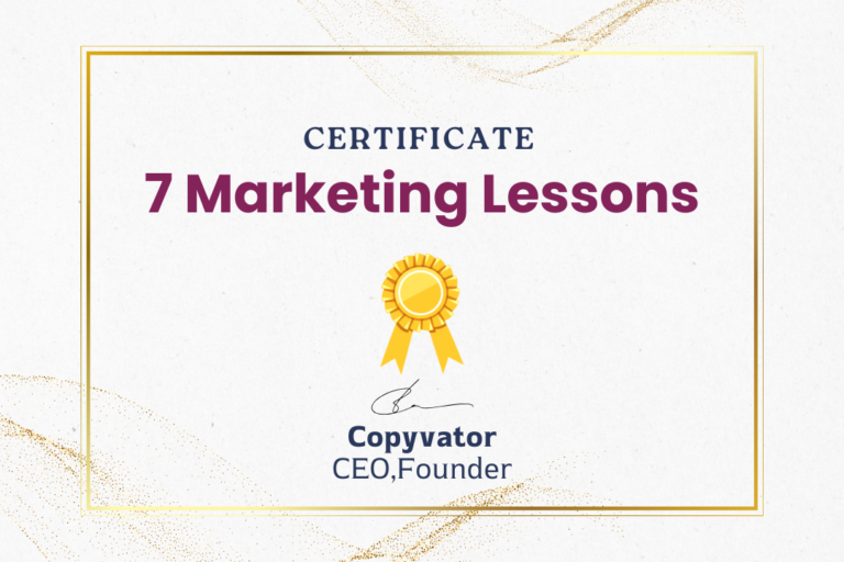 7 Marketing Lessons to Grow Business free courses